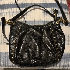 Michael Kors Black Snakeskin Crossbody Bag